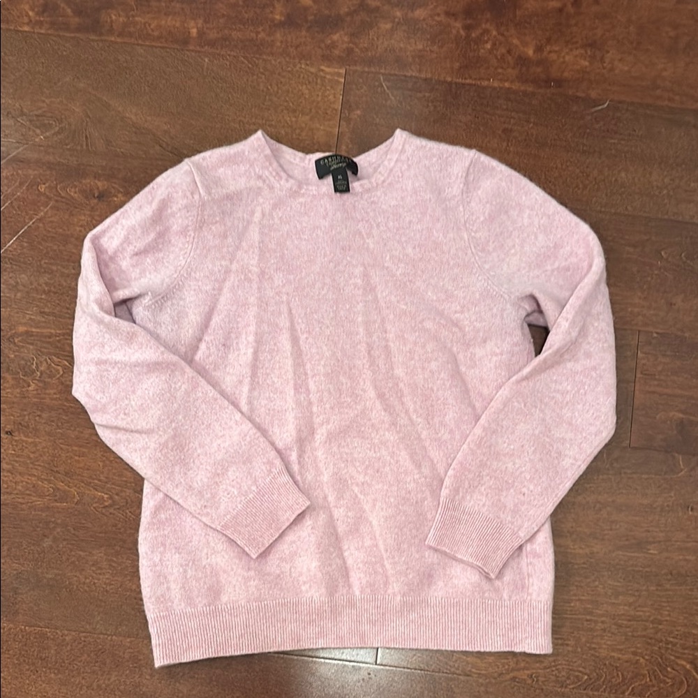 Charter Club Pink Crew Neck Sweater Soft Cotton Blend